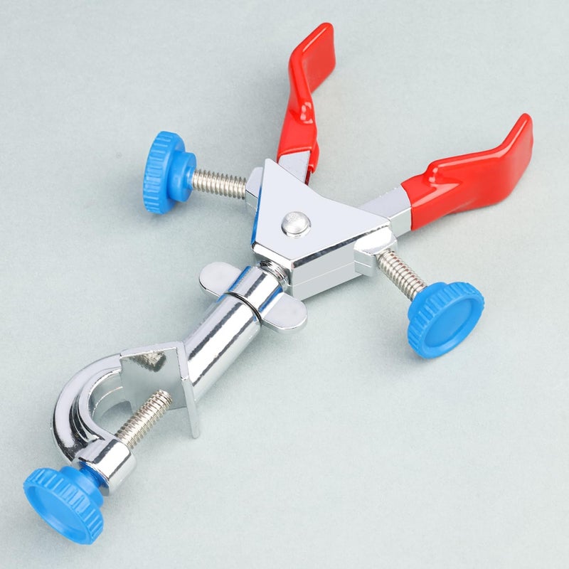 stonylab Mini 2-Prong Swivel Clamp with Boss Head, Compact Dual Adjust Multipurpose 360 Degree Rubber Coated Swivel Clamp for Lab Accessories, 70 mm - Image 4